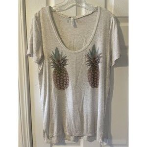 Pink Victoria Secret Pineapples Short Sleeve T-Shirt Womens Size Medium